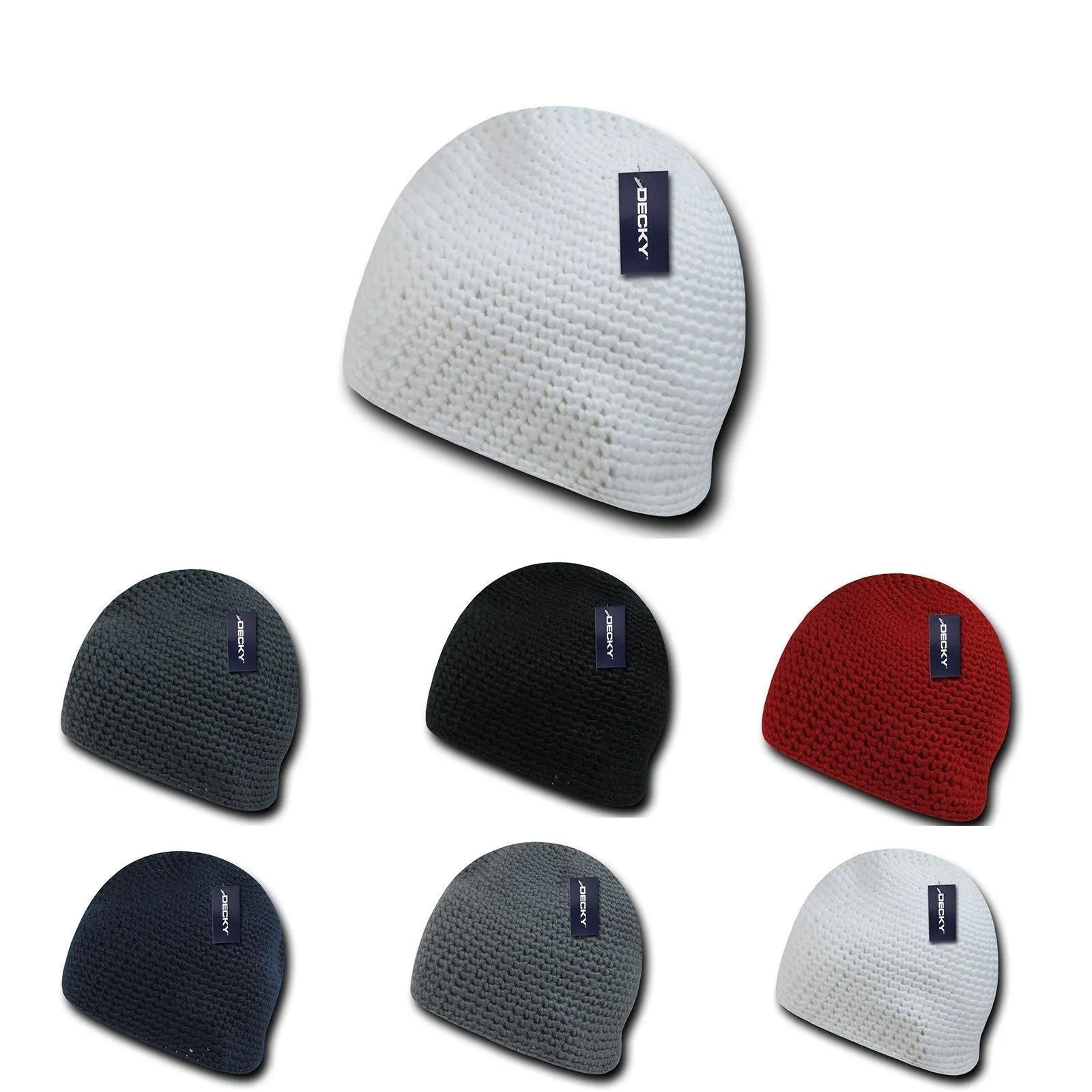 1 Dozen Decky Door Mat Extra Thick Beanies Short Knitted Ski Caps Wholesale Lot