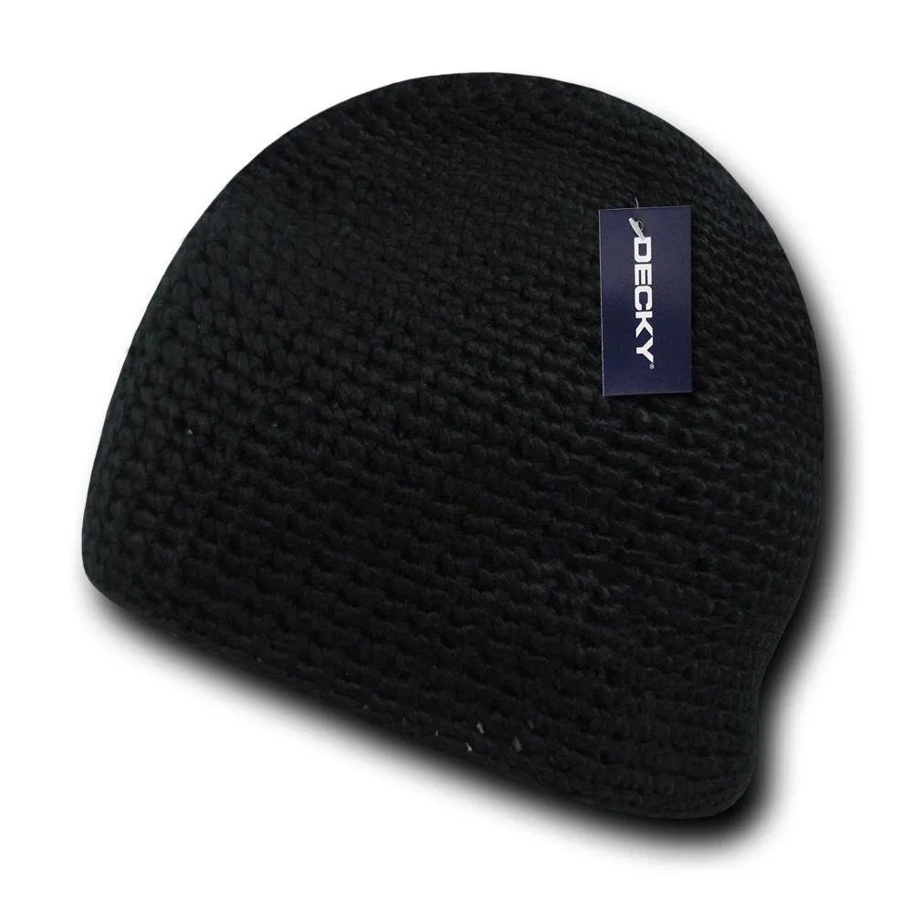 1 Dozen Decky Door Mat Extra Thick Beanies Short Knitted Ski Caps Wholesale Lot