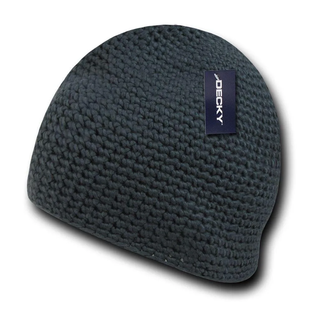 1 Dozen Decky Door Mat Extra Thick Beanies Short Knitted Ski Caps Wholesale Lot