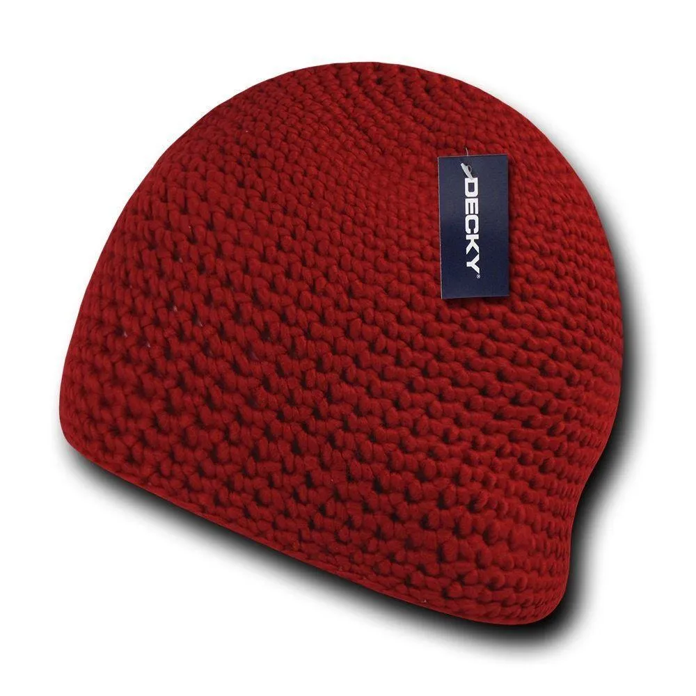 1 Dozen Decky Door Mat Extra Thick Beanies Short Knitted Ski Caps Wholesale Lot