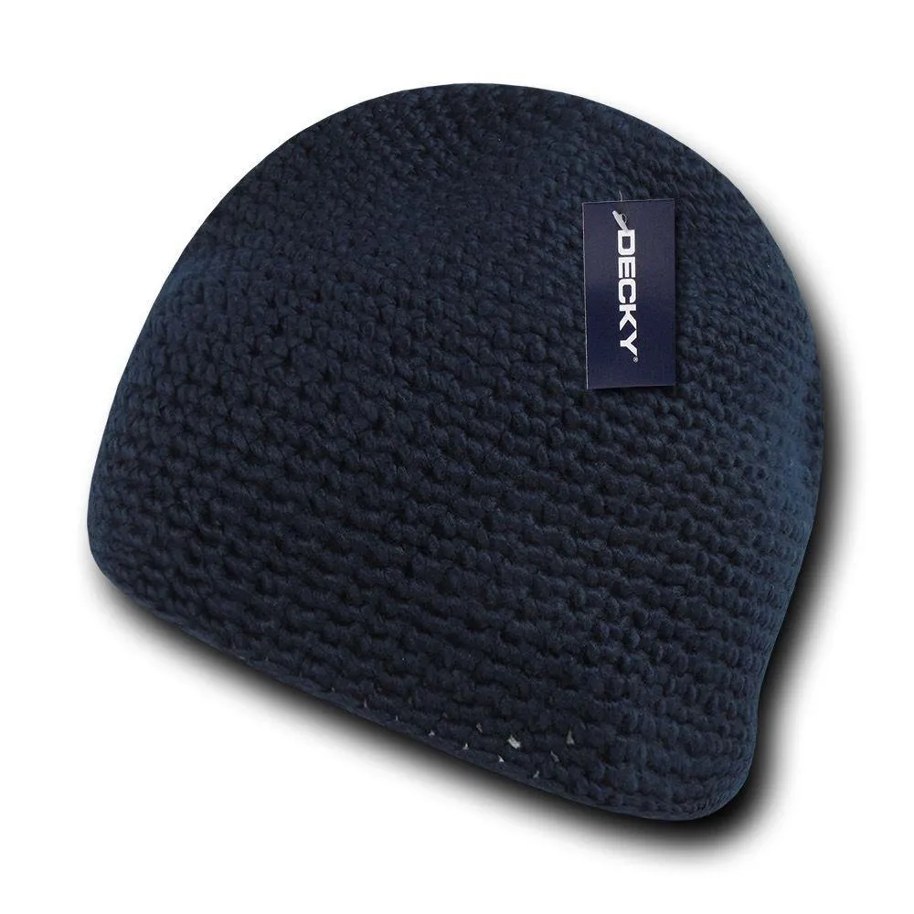 1 Dozen Decky Door Mat Extra Thick Beanies Short Knitted Ski Caps Wholesale Lot