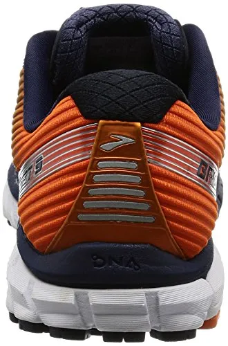 Brooks Men's Ghost 9 Running Shoes Peacoat/Red Orange/Black 10.5
