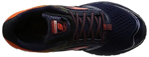 Brooks Men's Ghost 9 Running Shoes Peacoat/Red Orange/Black 10.5