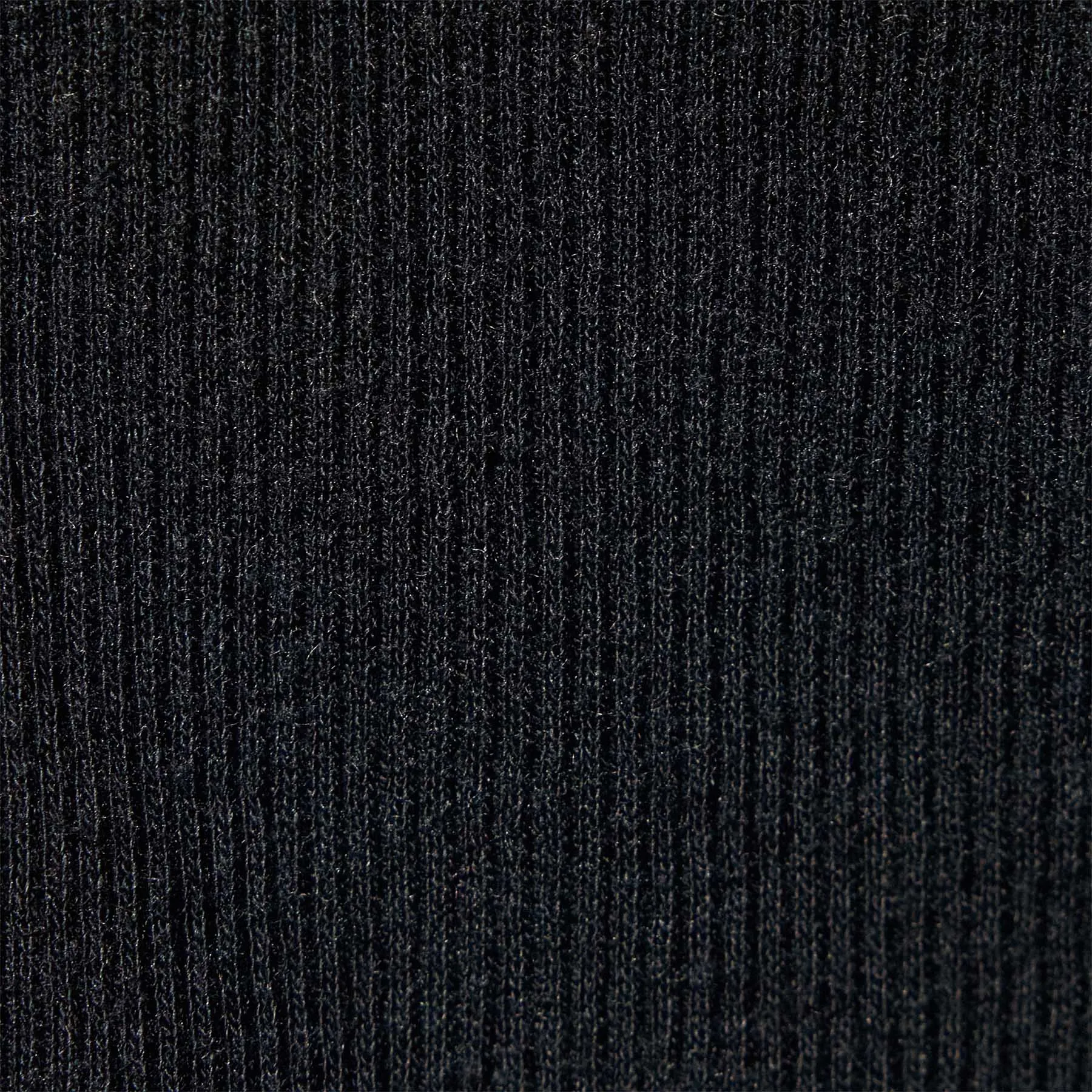 Cashmere Rib Funnel Neck Dress - Black