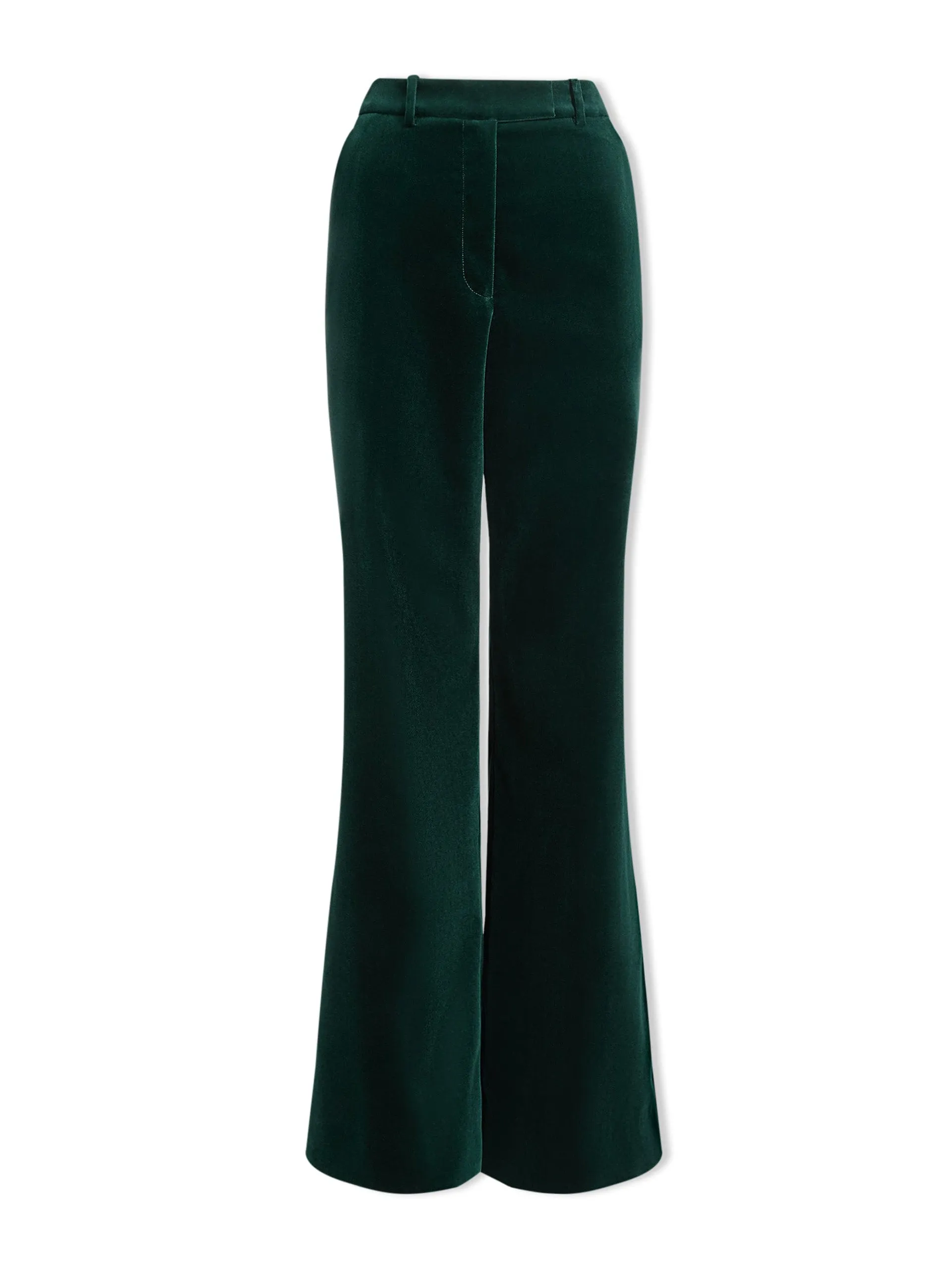 Green Taylor velvet wide leg trousers
