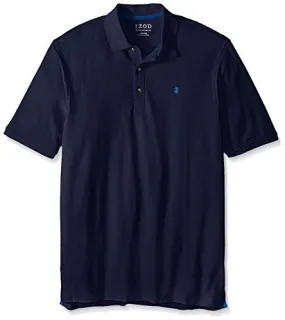 IZOD Men's Big and Tall Advantage Performance Solid Polo, Peacoat, 2X-Large Tall