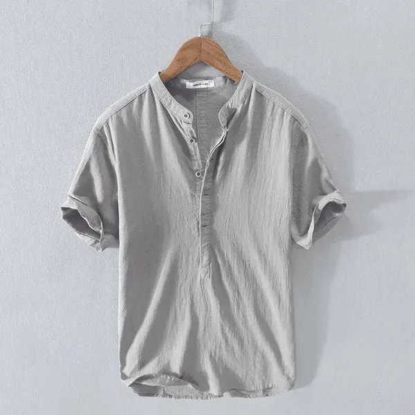 Men's Casual Short Sleeve Henley Shirts
