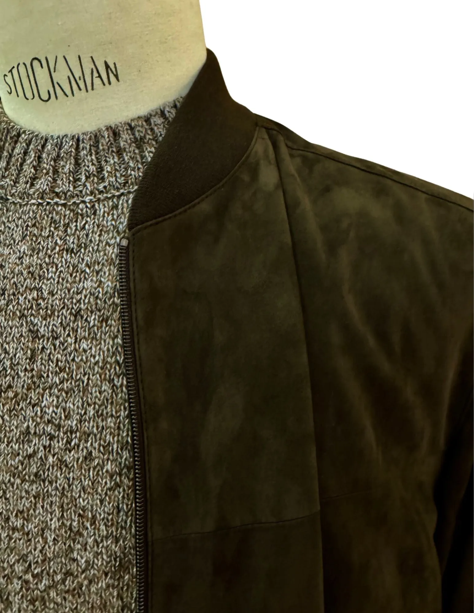 Suede Bomber | Chocolate Brown